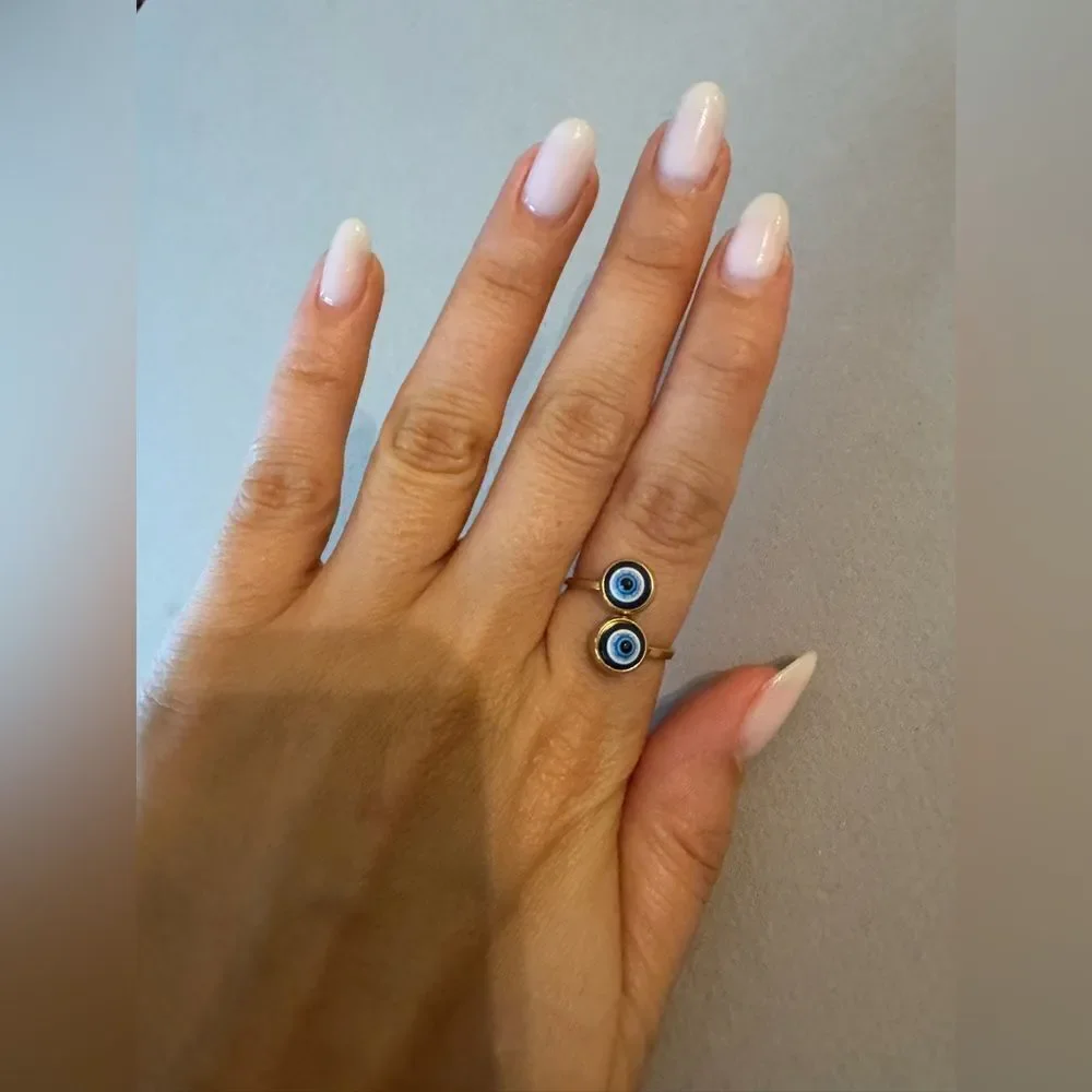 Gold Evil Eye Ring A1525